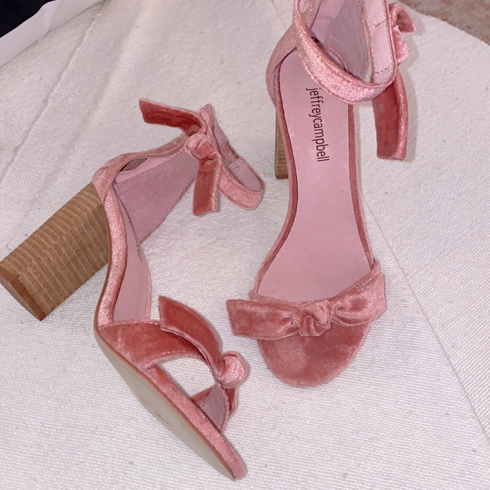 Jeffrey Campbell Pink Velvet Heels